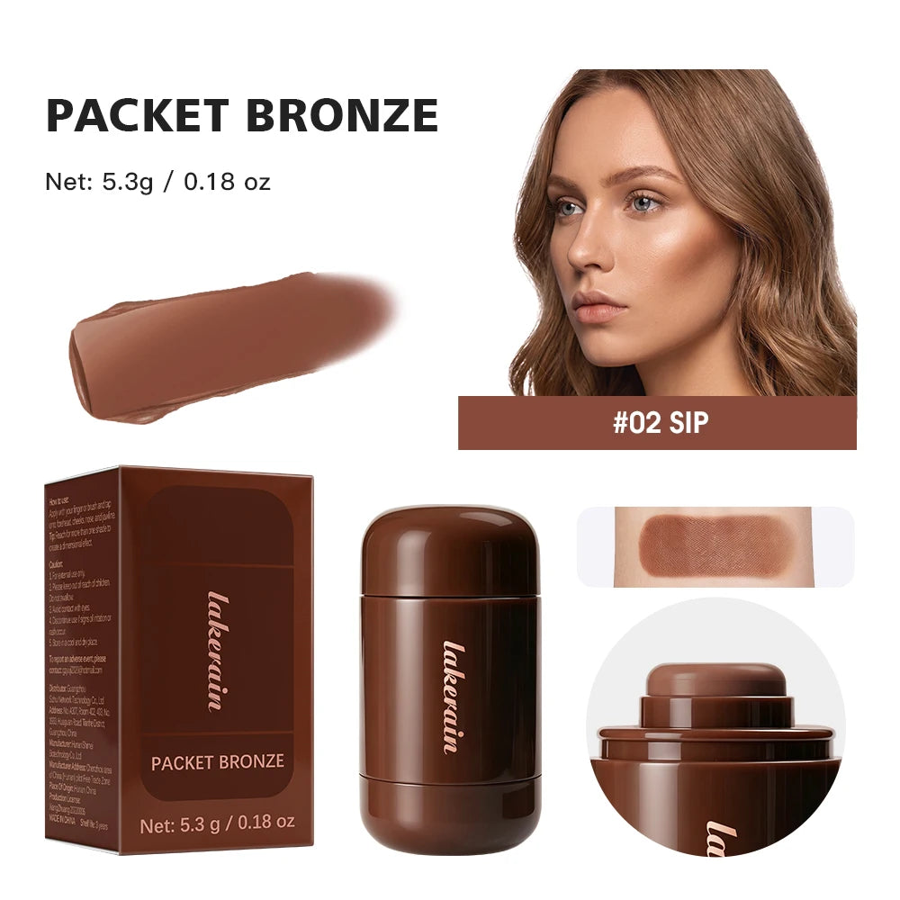3D Contour Stick Packet Bronzer & Blush Cream Face Makeup - Easy To Apply