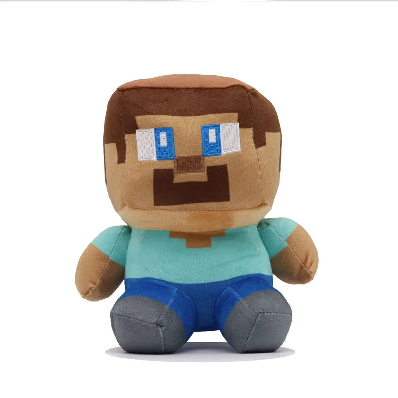 Pixel World Creeper Zombie Plush Toy - Collectible Game Character Doll for Home Decor