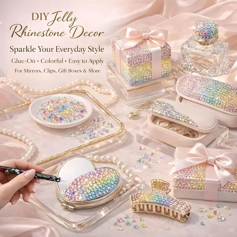 Mini Flatback Rhinestones Bedazzling Kit for Nails - 60 Colors, 3mm