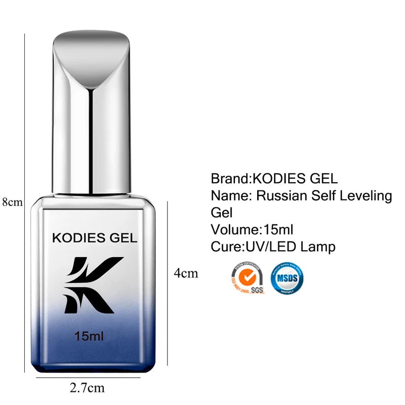 Self Leveling Gel Nail Polish 15ml Semi-Permanent UV French Manicure
