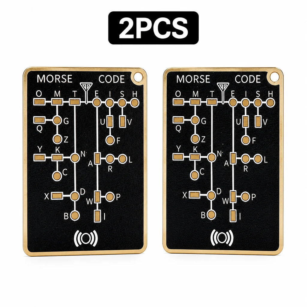 Pocket Portable Morse Code Trainer Card LED Educational Learning Tool