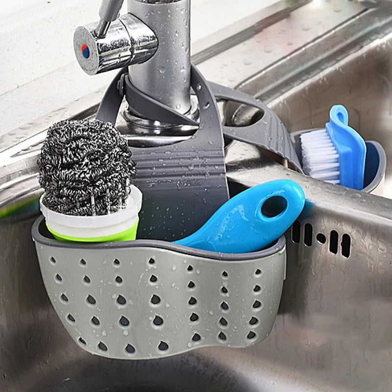 Kitchen Sink Sponge Holder Organizer Under Sink Storage Accessory