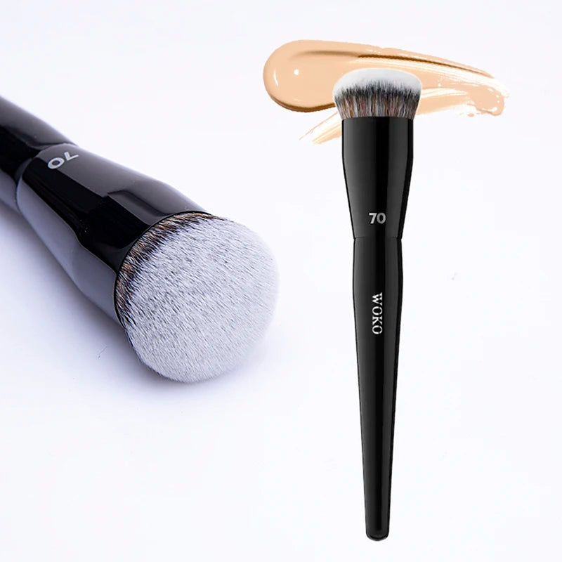 Pro Makeup Foundation Brush 70 Chubby Synthetic Face Contour Tool for Cream Foundation
