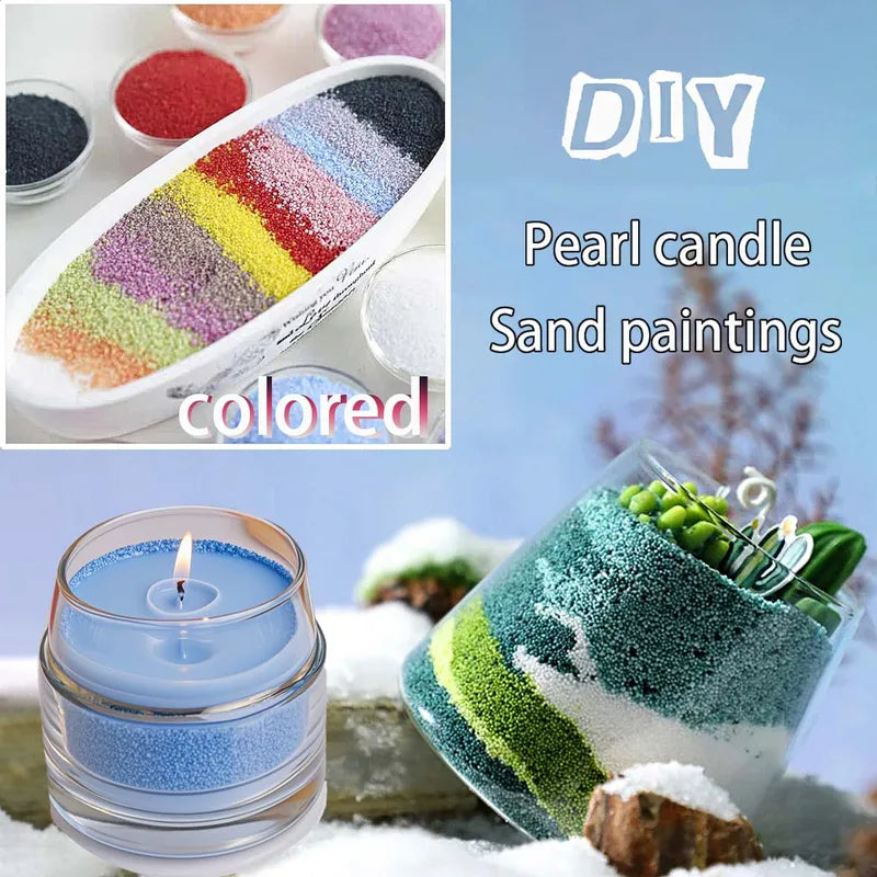 250g Candle Making Wax Kit with 11 Colors and Snowflake Pearls - DIY Scented Candle Accessories