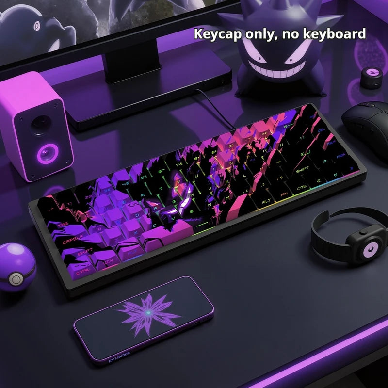 Translucent PBT Gaming Keycaps Set for Mechanical Keyboards - 68 & 129 Keys, E-Sports PC Accessories