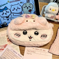 Cute Anime Plush Pen Case for Stationery Storage - Large Fluffy Cartoon Design