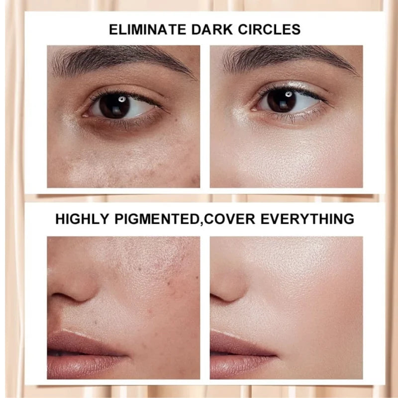 Full Coverage Waterproof Concealer Cream Oil-Free Face Foundation - Moisturizing Makeup