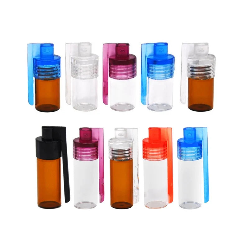 Portable Glass Storage Bottle with Spoon and Flip Cap - 36MM & 51MM Containers