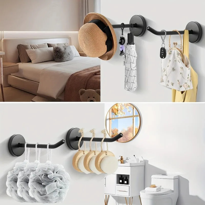 Heavy Duty Magnetic Hook Set - Large Metal Hanging Hooks for Grill & Home