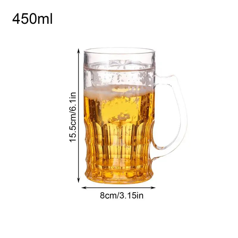Fake Beer Mug 450ml Realistic Handle Prank Toy for Parties & Gags