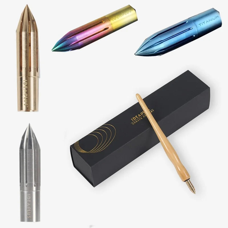 Water Dip Pen for Calligraphy and Watercolor Painting - Brass & Steel Tip