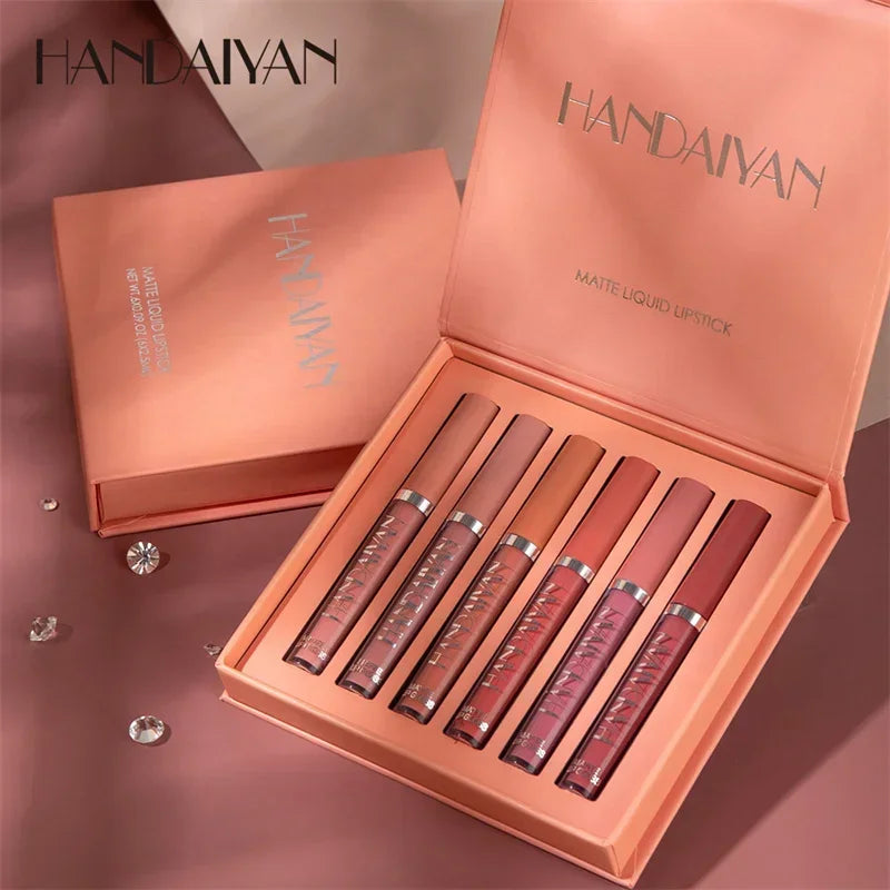 Waterproof Matte Lipstick Set - Long Lasting Velvet Lip Gloss with Moisturizing Formula