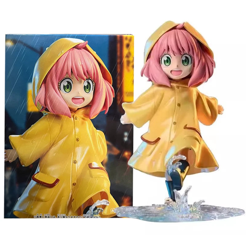 Anime Spy × Family Anya Forger Action Figure with Raincoat - 12.5cm Collectible Toy
