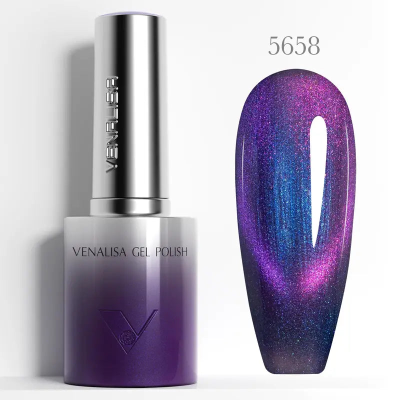 HEMA Free Gel Nail Polish 10ml - Long-Lasting Cat Eye & Glitter Varnish