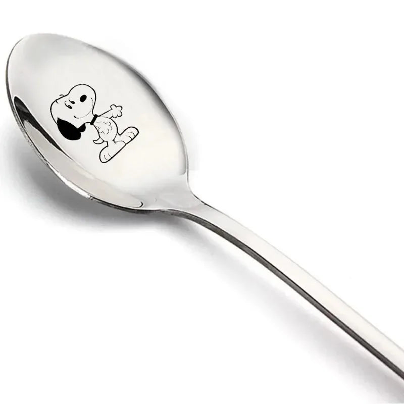 Kids Cartoon Snoopy Stainless Steel Spoon Set - Children's Tableware & Birthday Gifts