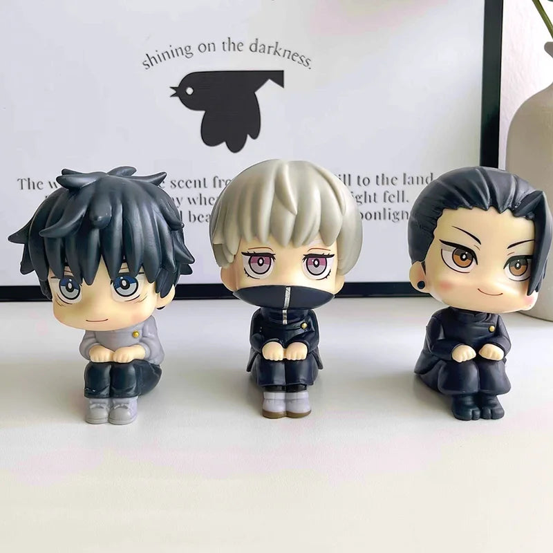 Anime Action Figures Set - 9-10cm PVC Collectible Toys, Multiple Colors