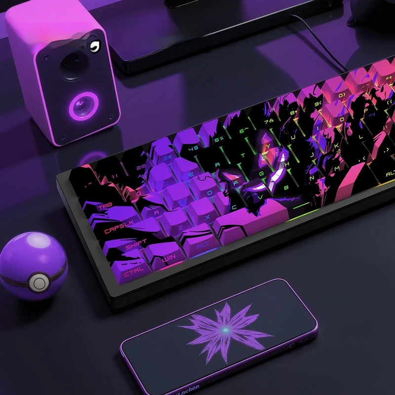 Translucent PBT Gaming Keycaps Set for Mechanical Keyboards - 68 & 129 Keys, E-Sports PC Accessories