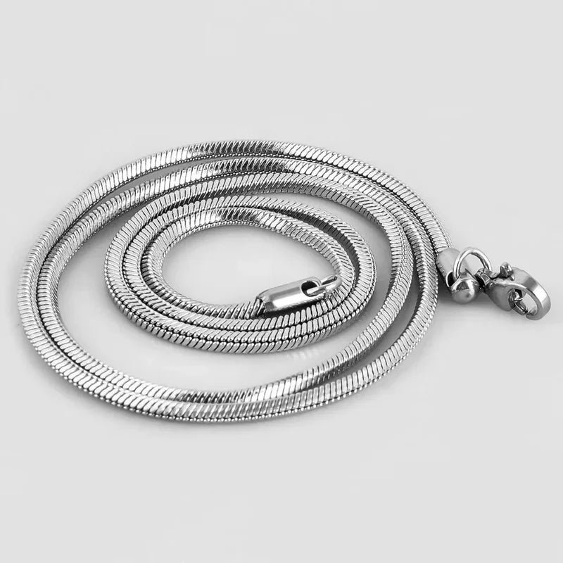 Sterling Silver Snake Chain Necklace for Men Women 16-30 Inch Jewelry