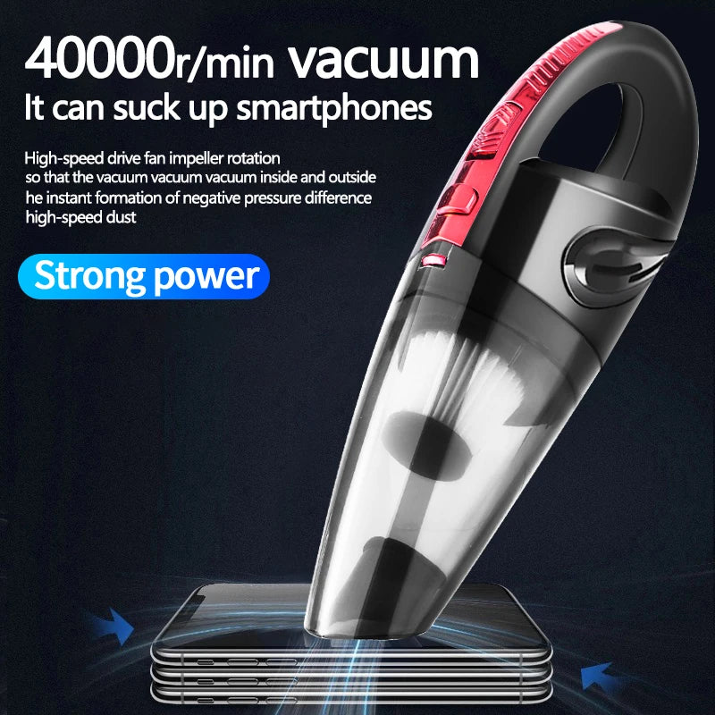 Portable Wireless Handheld Vacuum Cleaner with Strong Suction & Long Battery Life