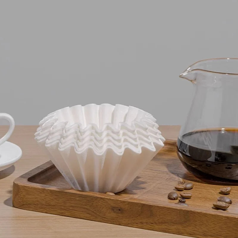 Coffee Filter Papers 50 Sheets for 1-4 Cup Pour Over Coffee Dripper - Light Green & Grey Variants