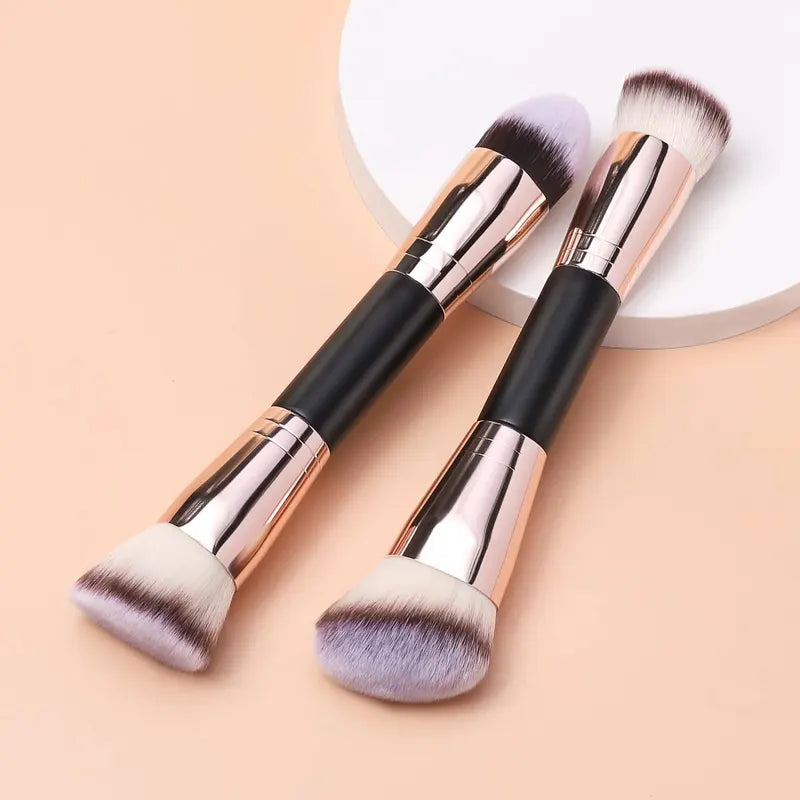 Double Ended Makeup Brush for Face and Concealer - Blending and Powder