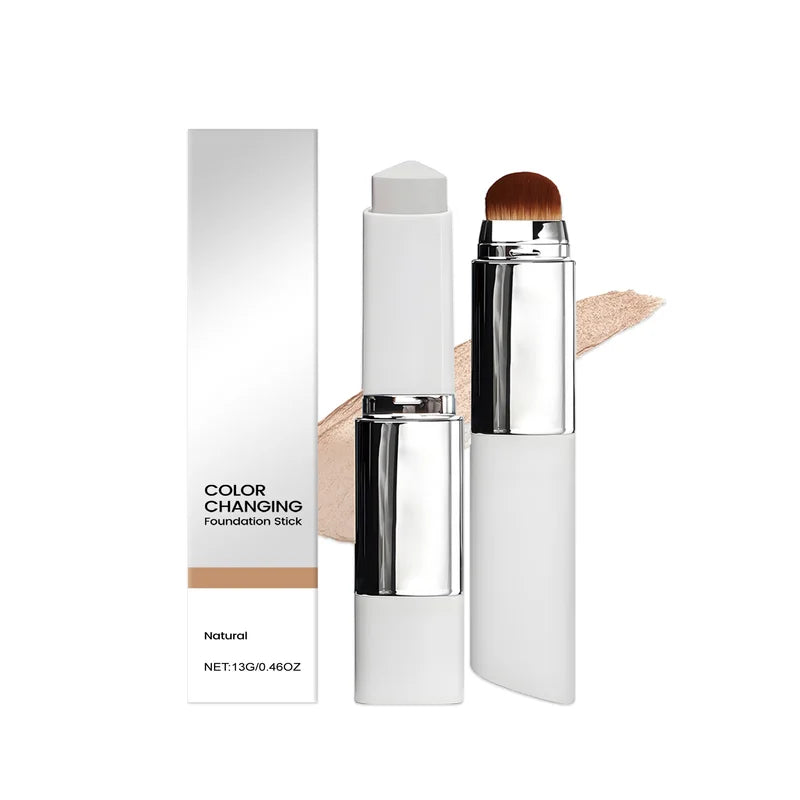 2-in-1 Color-Changing Foundation Stick Moisturizing Skin Brightening Makeup
