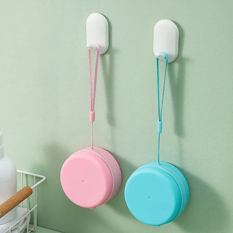 Silicone Body Scrubber Back Massage Brush with Hanging Rope - Spa & Shower Exfoliator