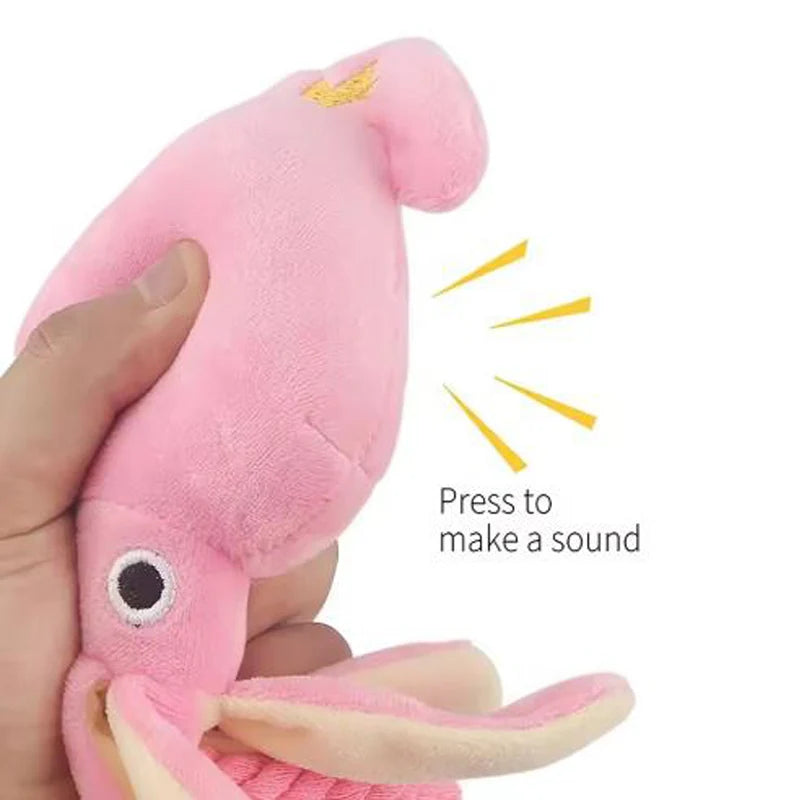 Sound-Emitting Cotton Rope Dog and Cat Toy Octopus - Durable Chew & Interactive Play