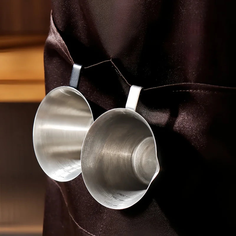 Stainless Steel Espresso Cup 100ml with Scale for Home & Cafe Use