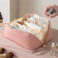 Luxury Makeup Organizer Bag with Zipper Travel Storage Pouch for Cosmetics and Toiletries