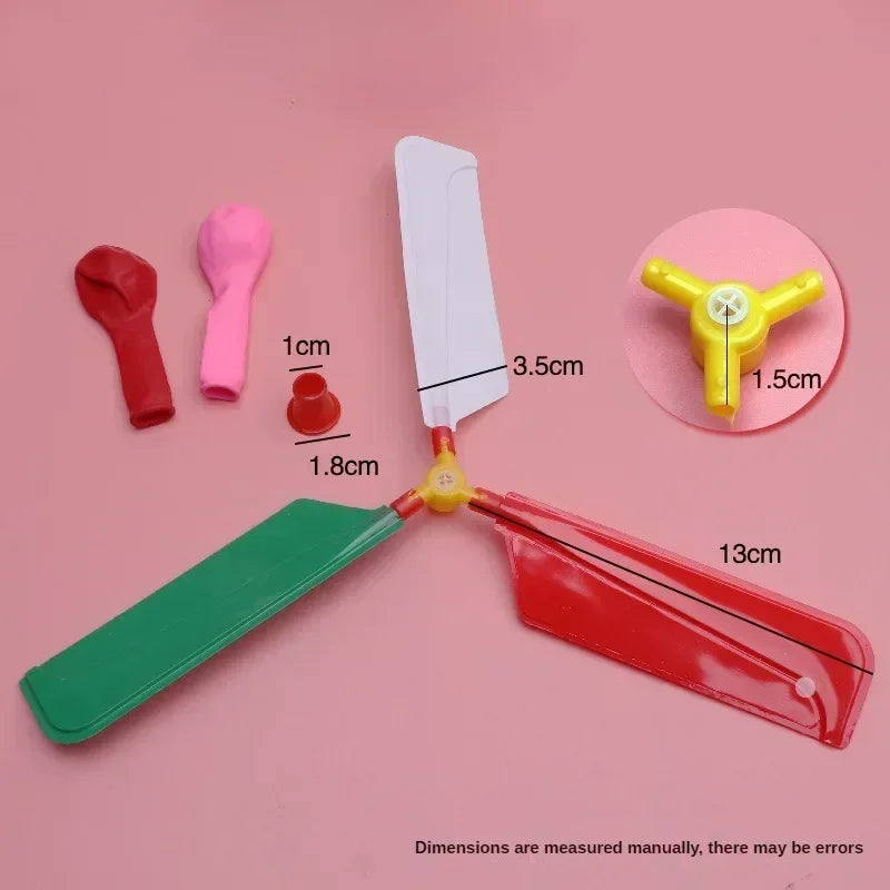 Kids Flying Helicopter Toy with Balloons and Wings - Creative Outdoor Play for Children