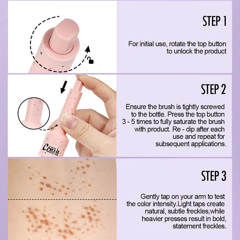 Freckles Stamp Pen Makeup Tool Natural-Looking Dot Spot Face Tatttoo Kit