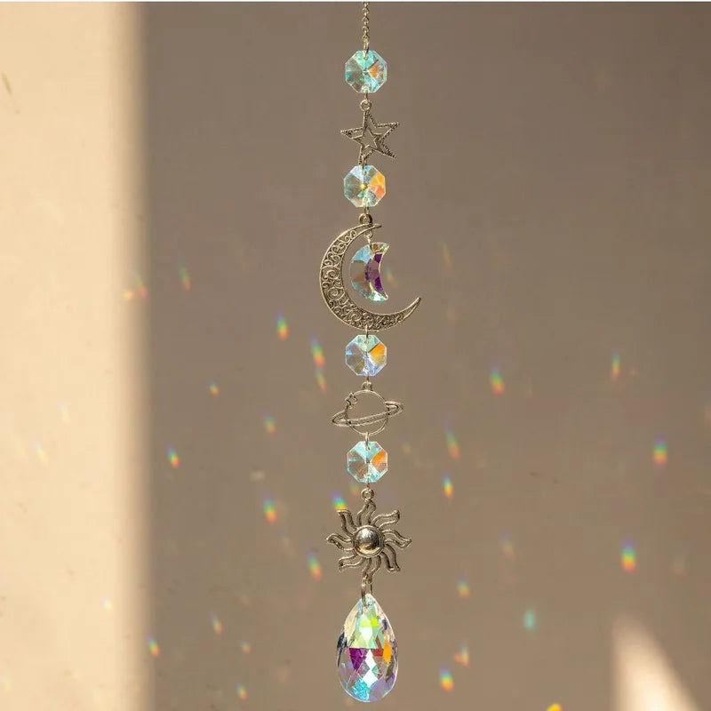Crystal Wind Chime Rainbow Maker Sun Catcher Decor for Garden & Home
