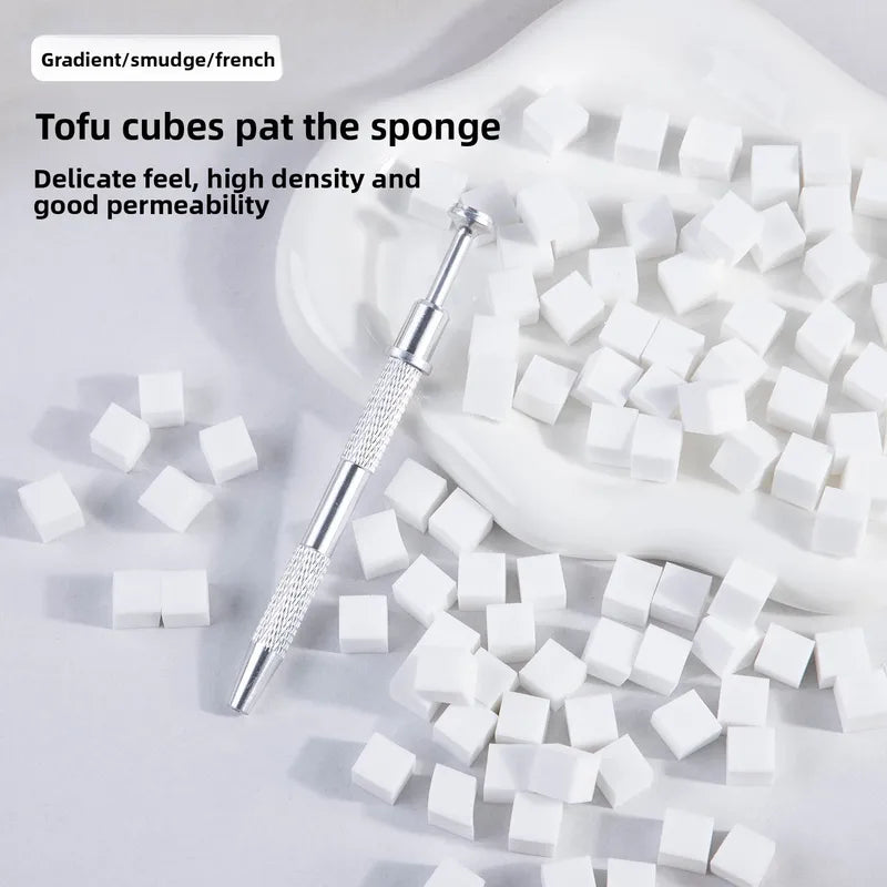 Square Nail Art Sponge Set for Gradient Manicure & Gel Polish Design