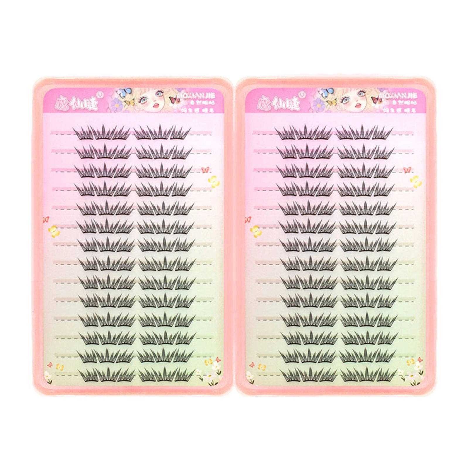 False Eyelashes Flake Book Natural Wispy Style for Glamorous Eyes - Korean Look