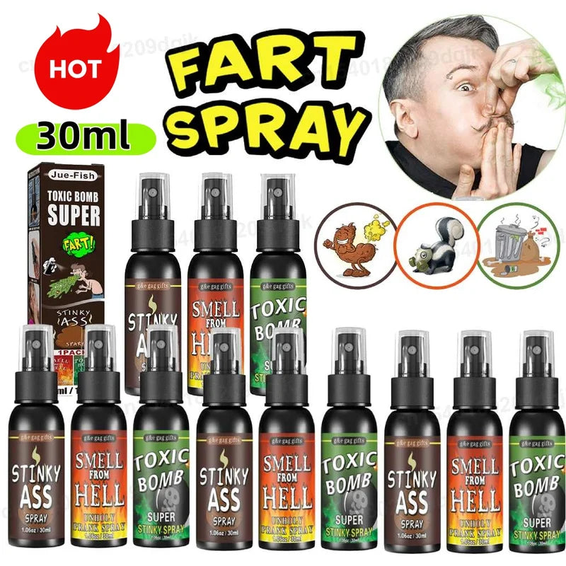 30ml Prank Fart Spray for Halloween Party Gags Non-Toxic Smelly Joke Can