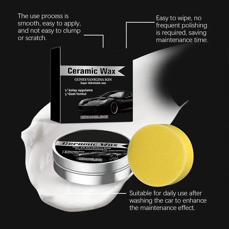 Ceramic Car Wax Coating Polish for Scratch Repair & Long-Lasting Shine