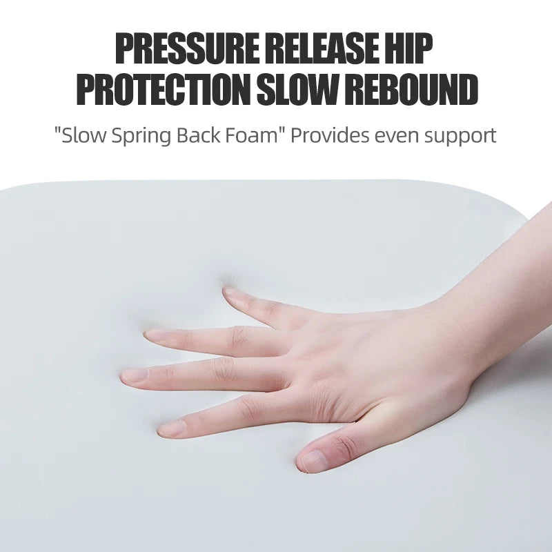 Ergonomic Memory Foam Seat Cushion for Office & Car Use - Hemorrhoid Relief, Four Seasons Comfort