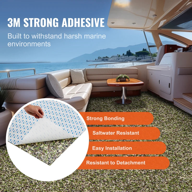 Marine EVA Foam Boat Flooring Non-Slip Self-Adhesive Decking - Waterproof & Shock-Absorbent