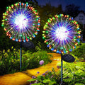 Solar Garden Dandelion Lights with Firework Effect - Waterproof Outdoor LED Stake Lighting