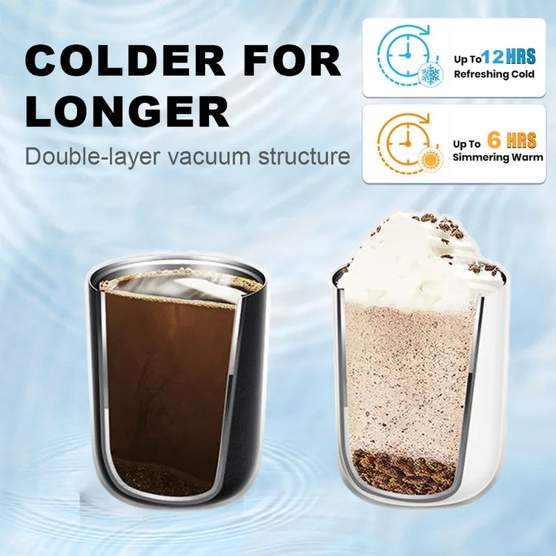 Insulated Stainless Steel Travel Tumbler Cup - 220ml Portable Coffee Mug