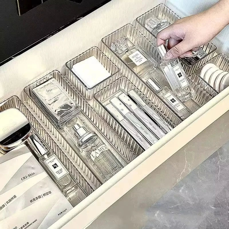 Modular Drawer Organizer Set for Makeup, Skincare, Kitchen & Bathroom Storage