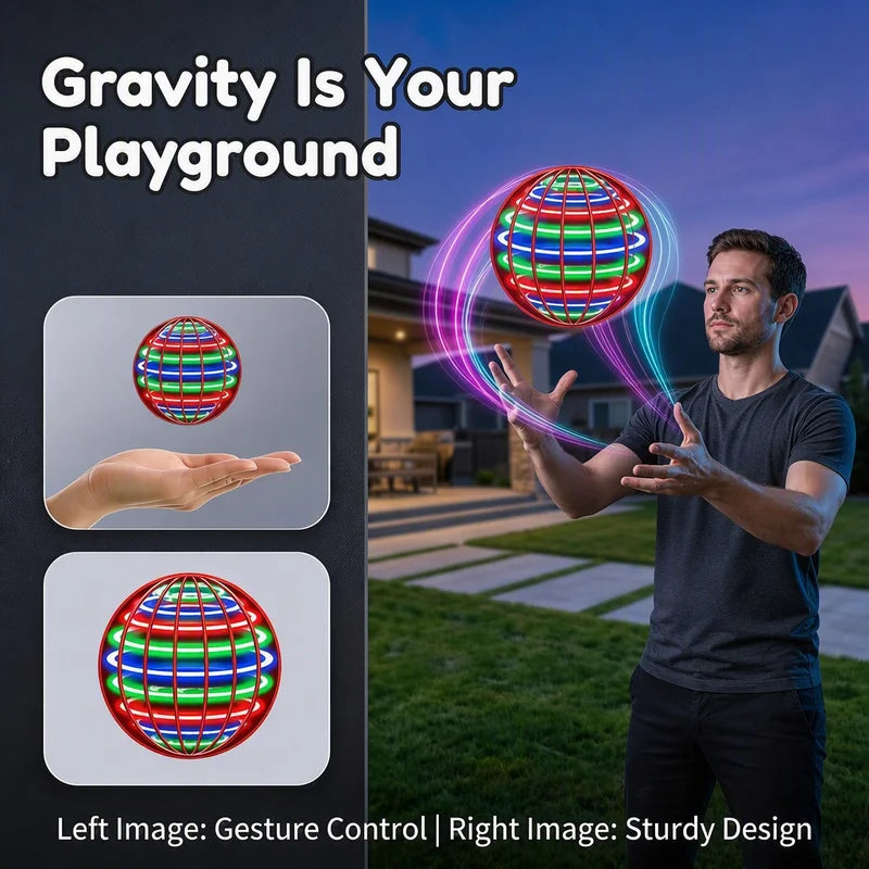 RC Flying Ball Hover Drone with LED Lights 360° Gyro Spinner Outdoor Toy