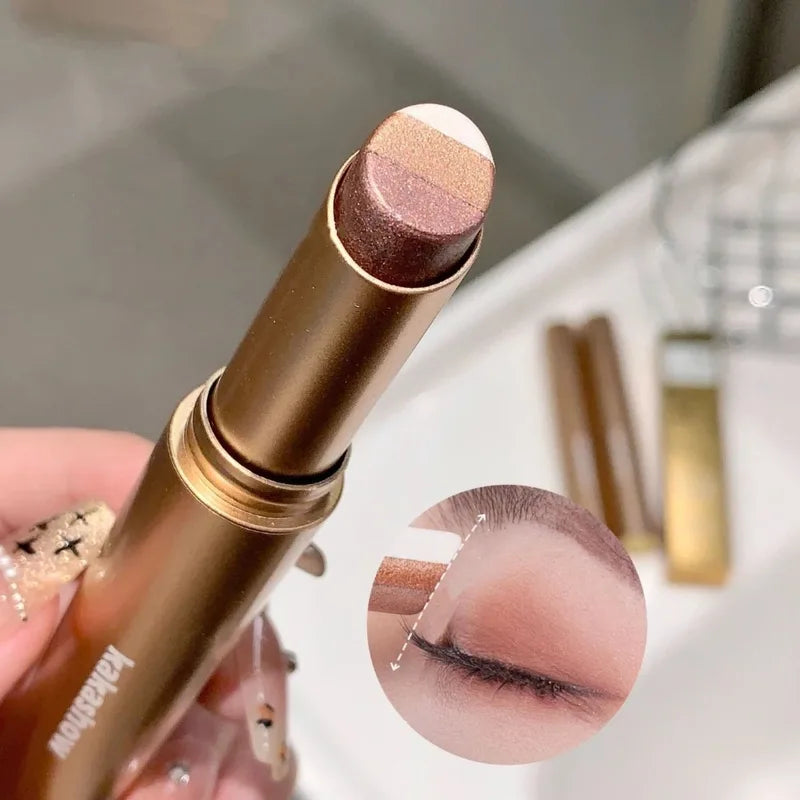 Gradient Eyeshadow Stick with Sparkling Pearl Finish Long Lasting & Easy Blending