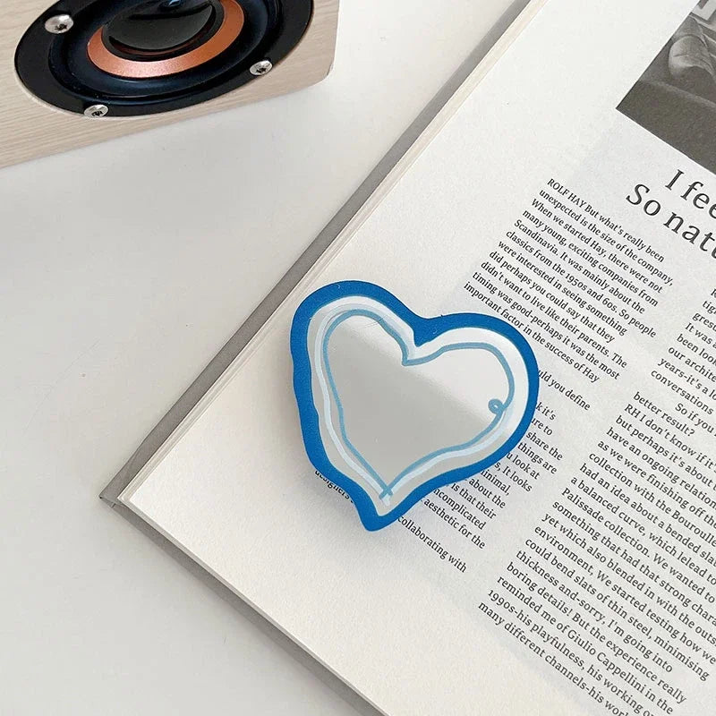 3D Cute Cartoon Makeup Mirror Ring Grip Phone Holder Stand - Universal Compatibility
