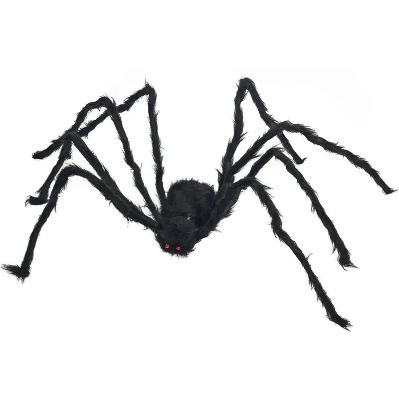 Large Outdoor Halloween Spider Decoration Plush Fake Spider for Yard & Party