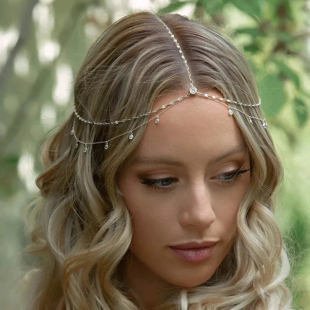 Trendy Multi-Layer Crystal Hair Accessories for Women - Bridal Party Jewelry Gift