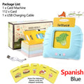 Educational Talking Flash Card Learning Toy for Kids Ages 2-6 – Portable Electronic Language Machine