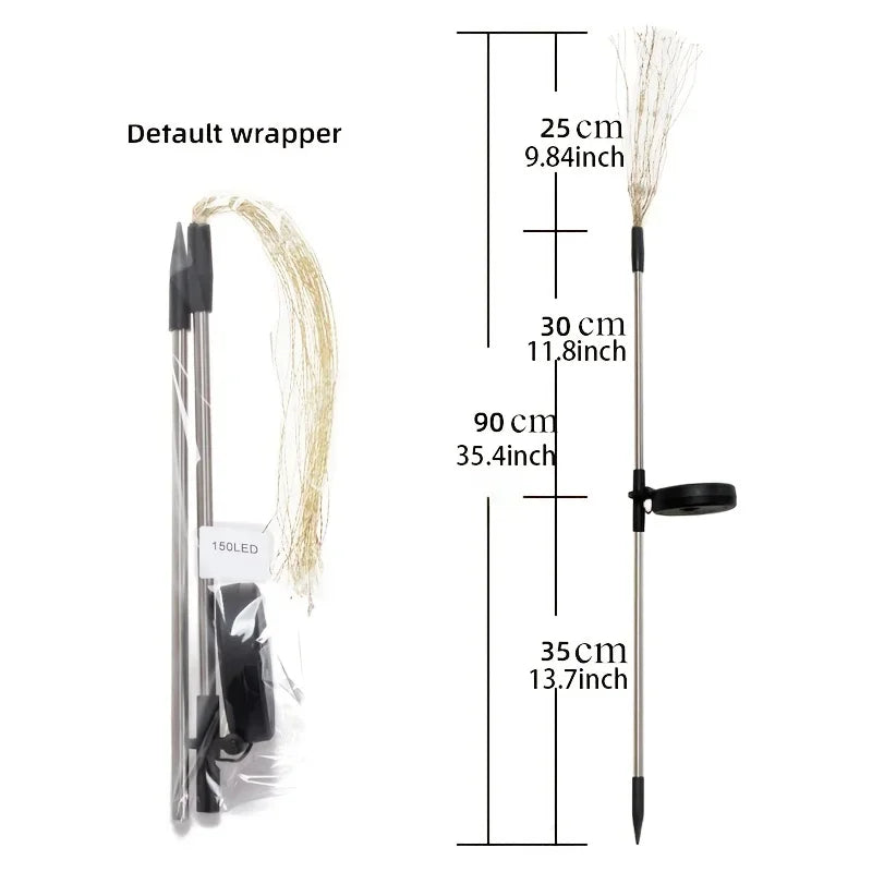 Solar Fireworks String Lights Outdoor Holiday Garden Patio Decorations