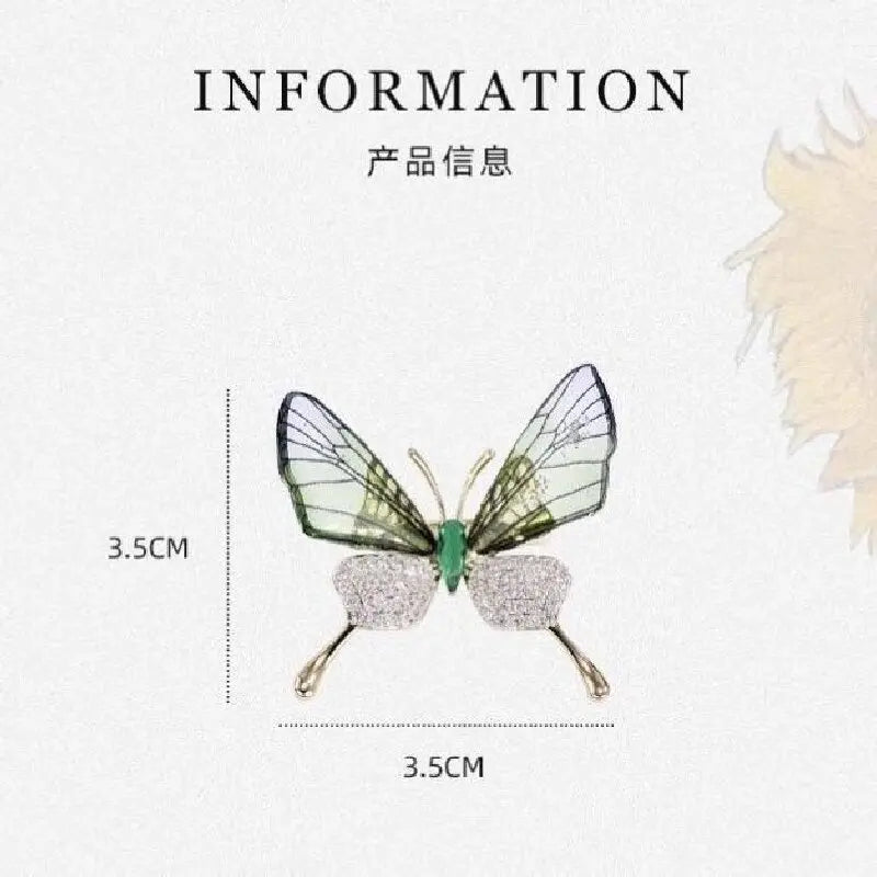 Cute Butterfly Brooch for Women - Sparkling Forest Style Jewelry for Daily Wear
